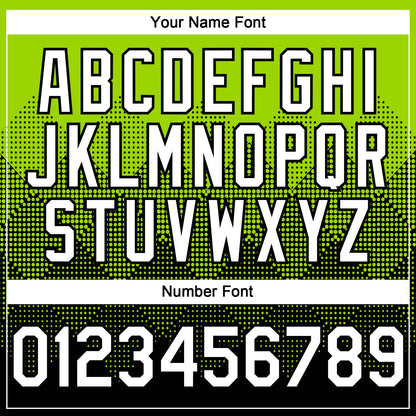 Custom Neon Green White-Black 3D Gradient Square Shape Authentic Baseball Jersey - Sky-Custom