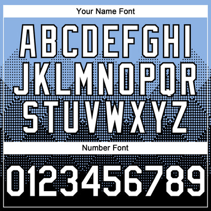Custom Light Blue White-Black 3D Gradient Square Shape Authentic Baseball Jersey - Sky-Custom