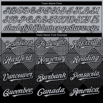 Custom Gray Black 3D Gradient Square Shape Authentic Baseball Jersey - Sky-Custom