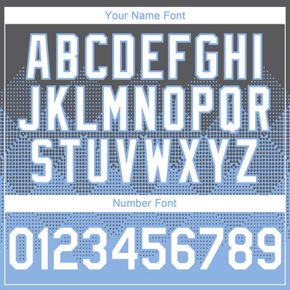 Custom Steel Gray White-Light Blue 3D Gradient Square Shape Authentic Baseball Jersey - Sky-Custom