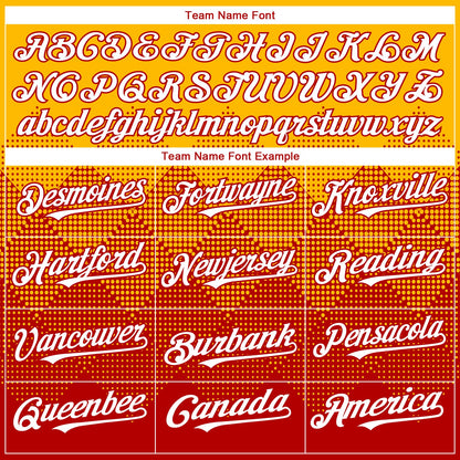 Custom Gold White-Red 3D Gradient Square Shape Authentic Baseball Jersey - Sky-Custom