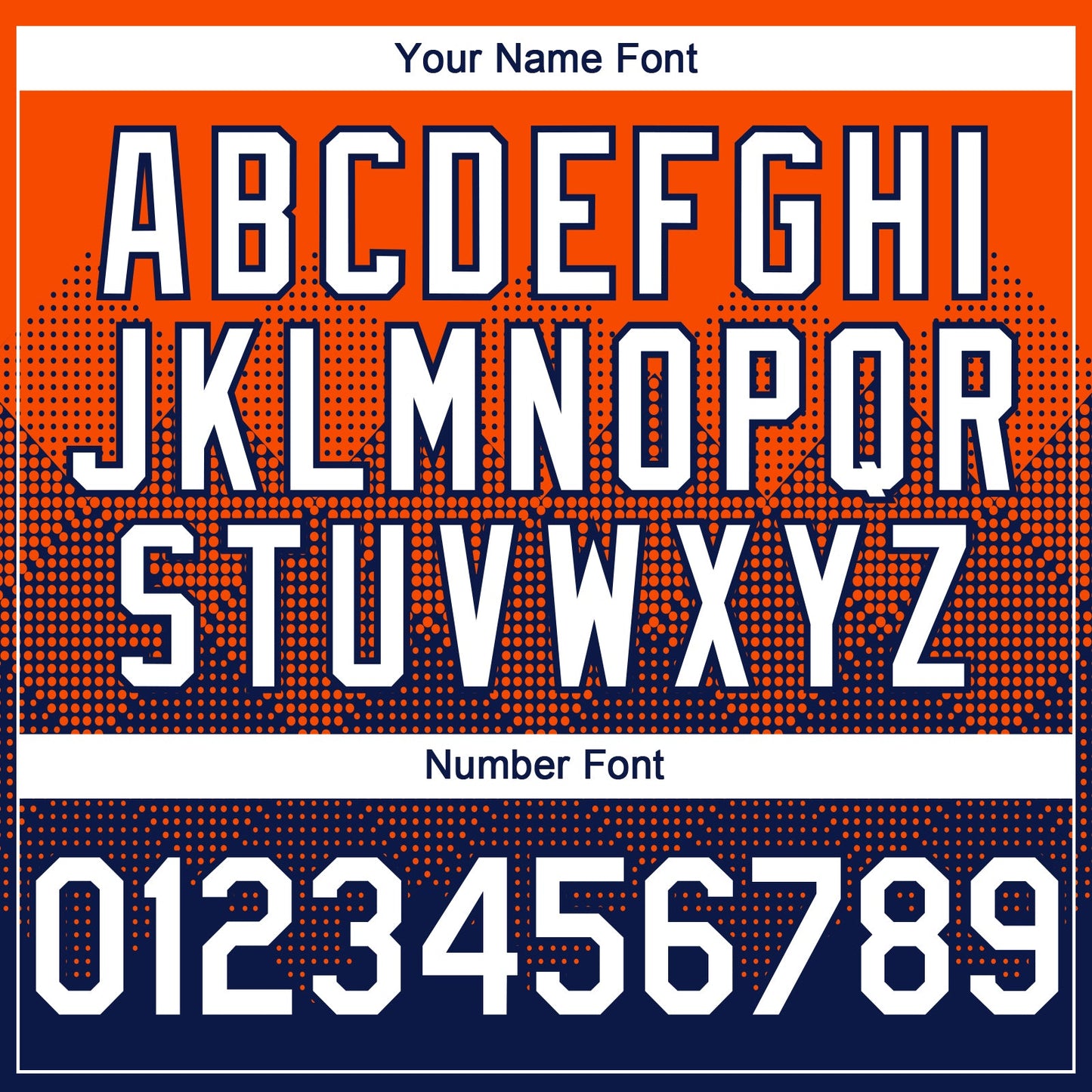 Custom Orange White-Navy 3D Gradient Square Shape Authentic Baseball Jersey - Sky-Custom