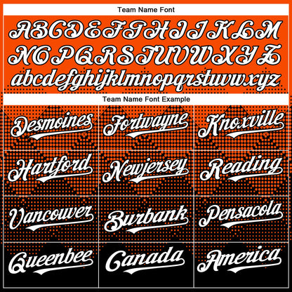 Custom Orange White-Black 3D Gradient Square Shape Authentic Baseball Jersey - Sky-Custom