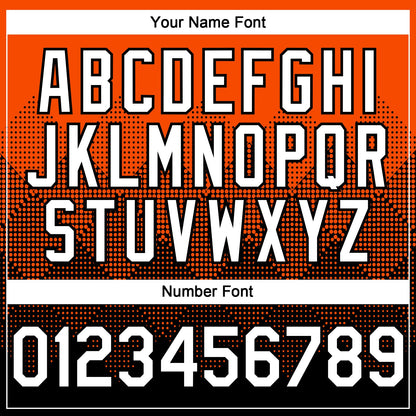 Custom Orange White-Black 3D Gradient Square Shape Authentic Baseball Jersey - Sky-Custom