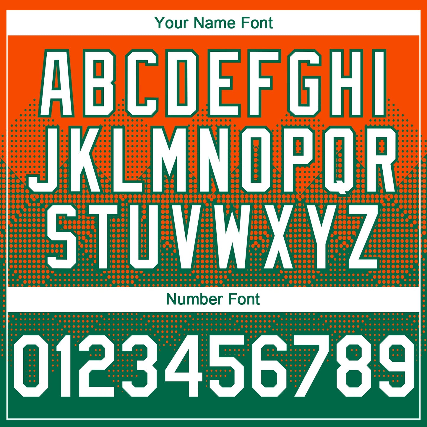 Custom Orange White-Kelly Green 3D Gradient Square Shape Authentic Baseball Jersey - Sky-Custom