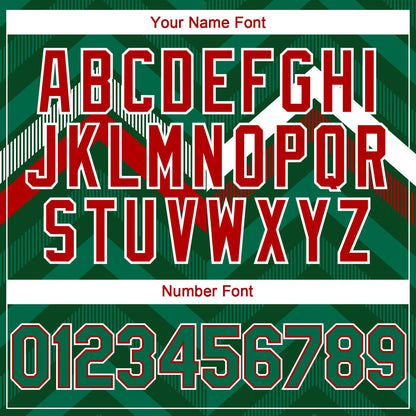 Custom Green Kelly Green Red-White 3D Mexico Authentic Baseball Jersey - Sky-Custom