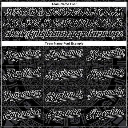 Custom Black Gray-White 3D Mexico Authentic Baseball Jersey - Sky-Custom
