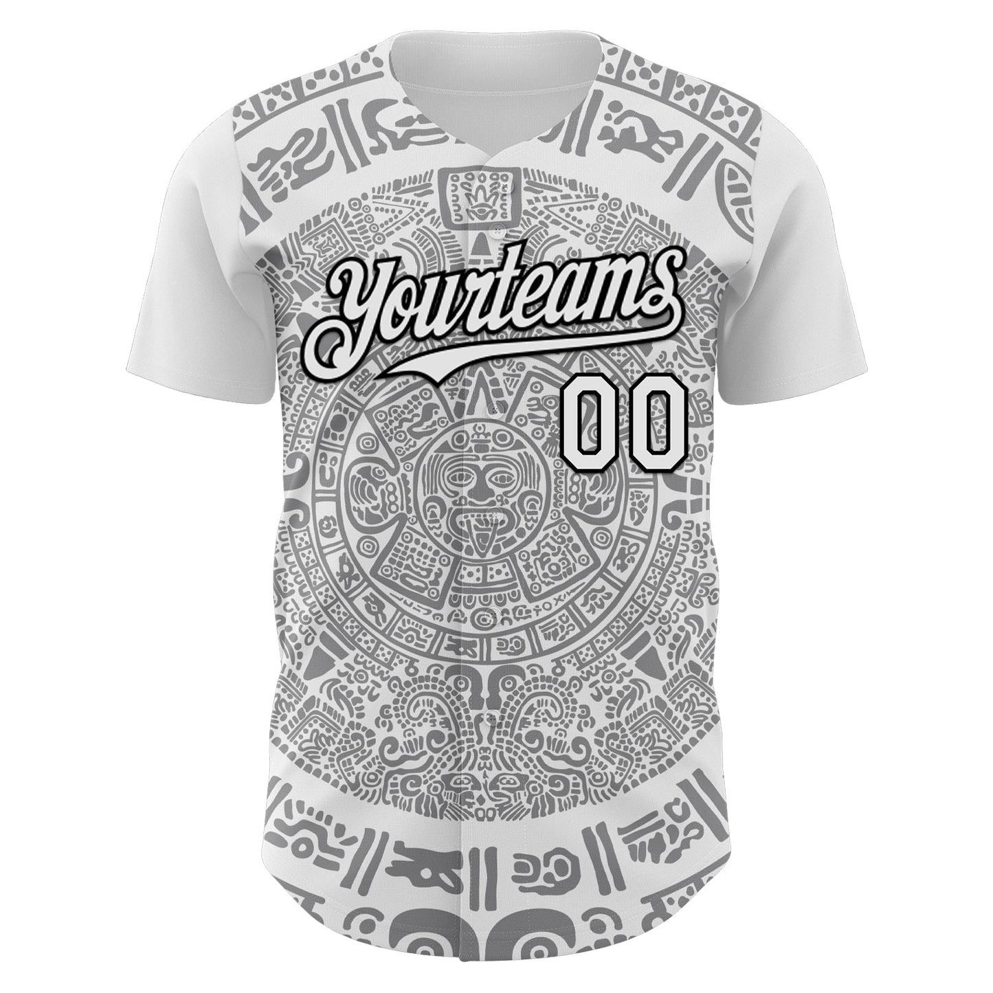 Custom White Gray-Black 3D Mexico Authentic Baseball Jersey - Sky-Custom