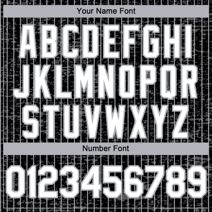 Custom Black Gray Pinstripe White 3D Pattern Design Fragment Art Authentic Baseball Jersey - Sky-Custom