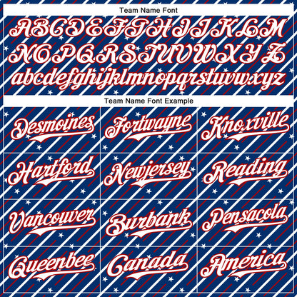 Custom Royal White-Red 3D Patriotic American Flag Authentic Baseball Jersey - Sky-Custom