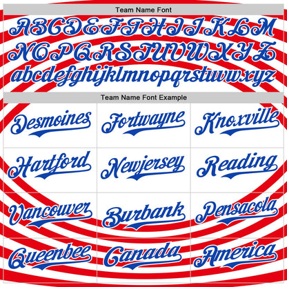 Custom White Thunder Blue-Red 3D Patriotic American Flag Authentic Baseball Jersey - Sky-Custom