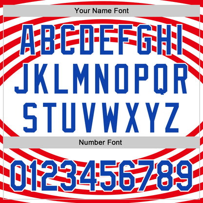 Custom White Thunder Blue-Red 3D Patriotic American Flag Authentic Baseball Jersey - Sky-Custom