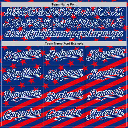 Custom Royal Red-White 3D Patriotic American Flag Authentic Baseball Jersey - Sky-Custom