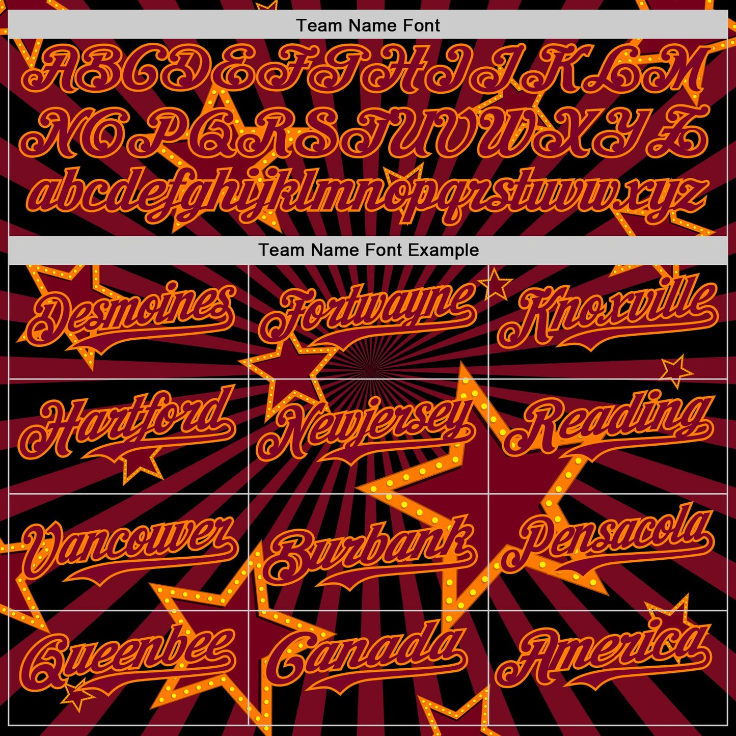 Custom Black Maroon-Bay Orange 3D Pattern Design Patriotic American Symbol Star Authentic Baseball Jersey - Sky-Custom