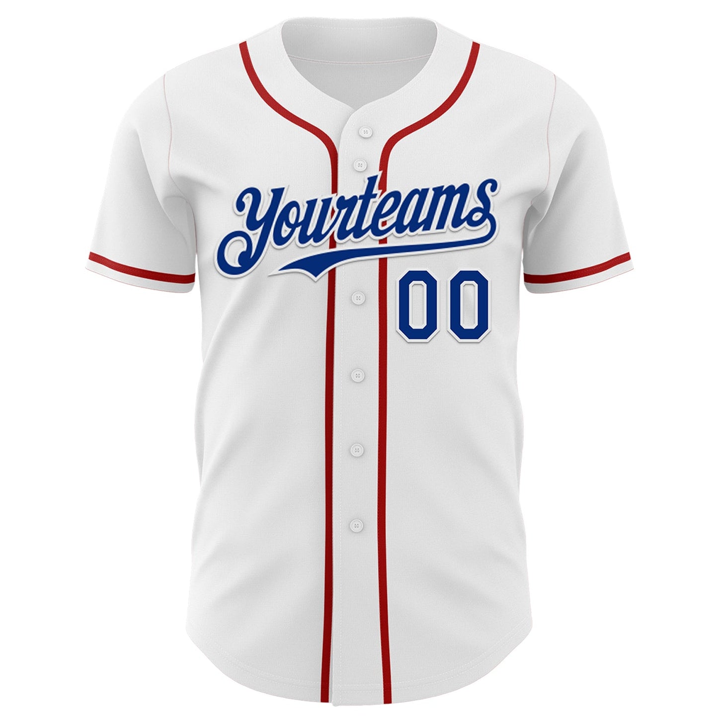 Custom White Royal-Red 3D Patriotic American Flag And Eagle Authentic Baseball Jersey - Sky-Custom