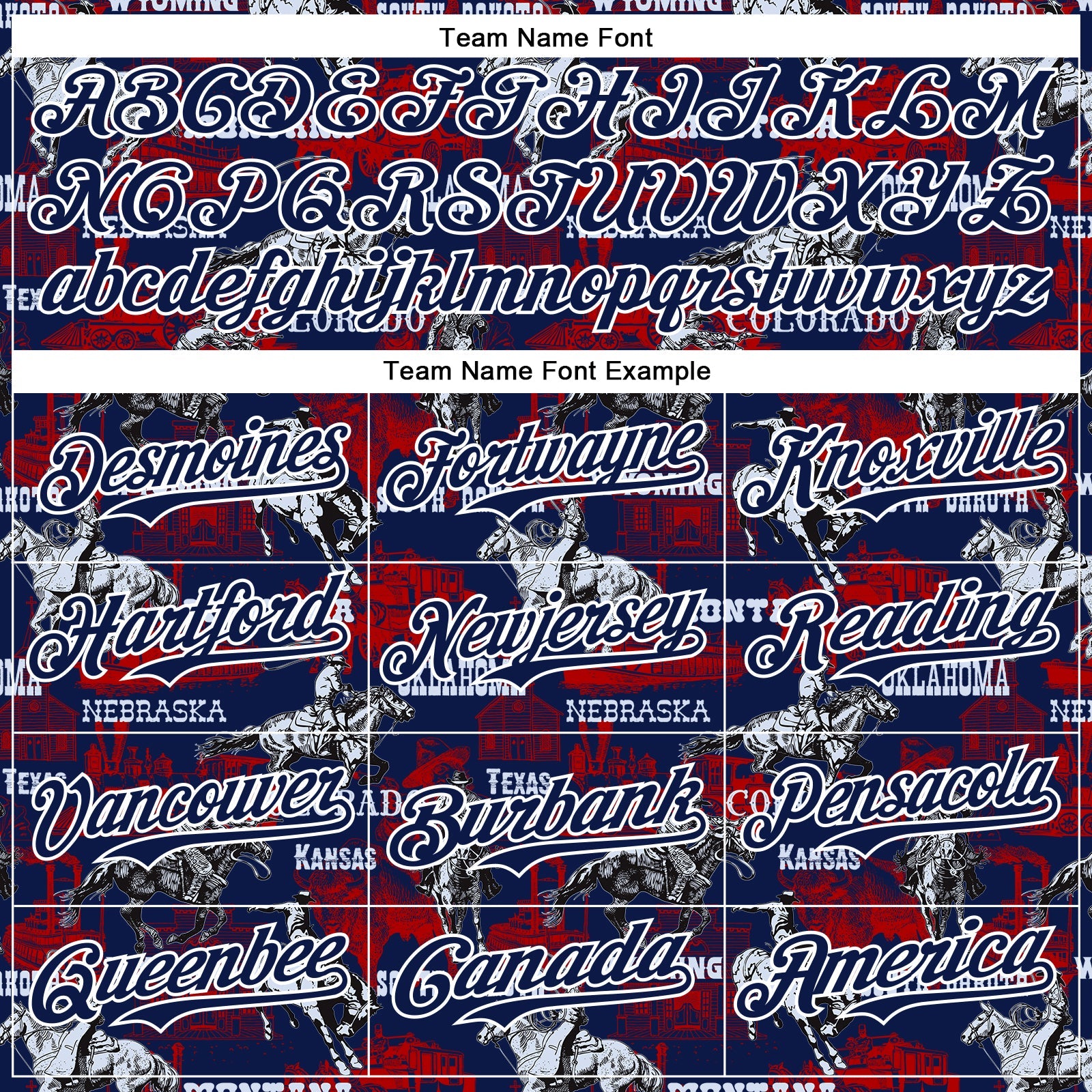 Custom Navy White 3D Pattern Design Patriotic American Spirit Rodeo Cowboy Authentic Baseball Jersey - Sky-Custom