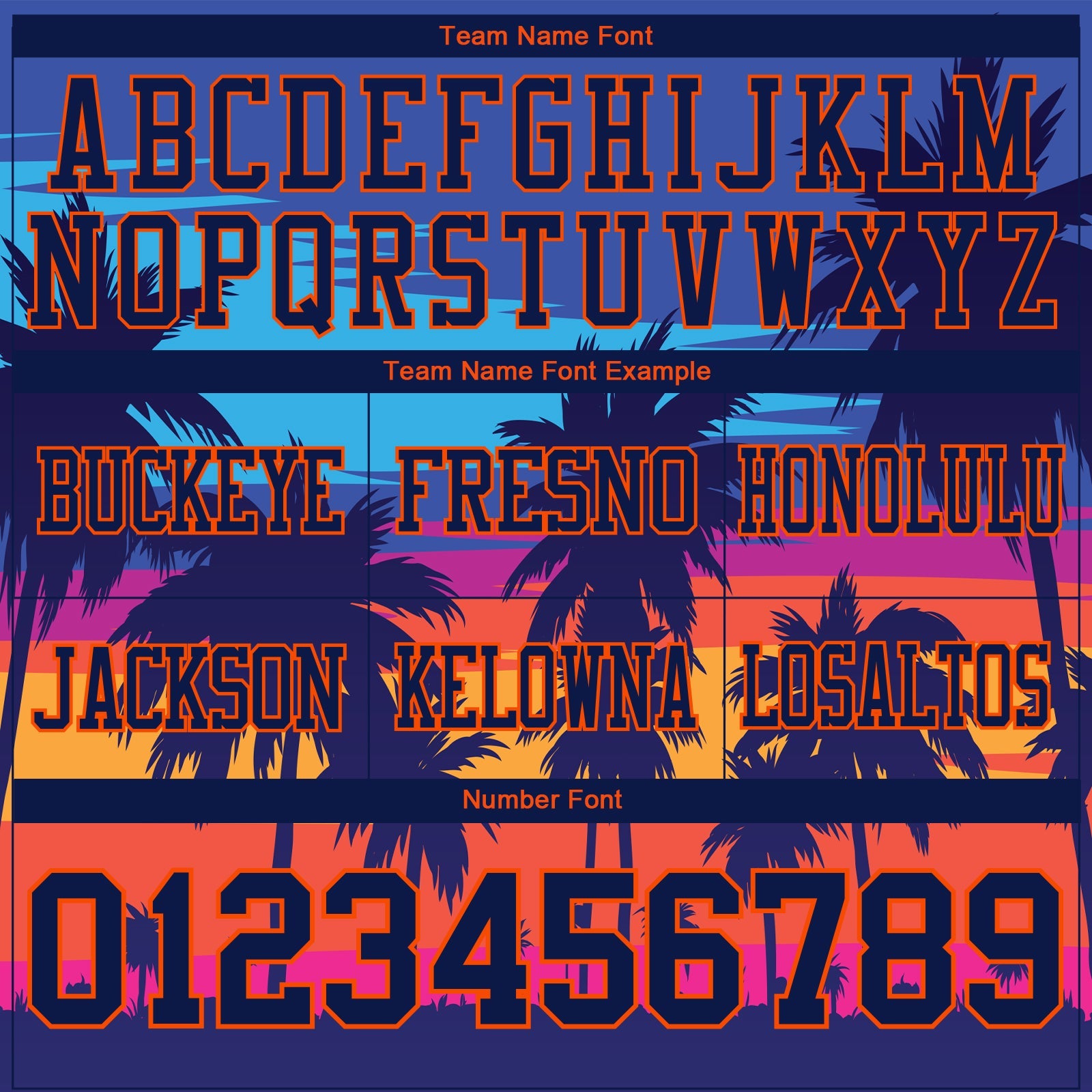 Custom Royal Navy-Orange 3D Pattern Tropical Palm Trees Mesh Authentic Football Jersey - Sky-Custom