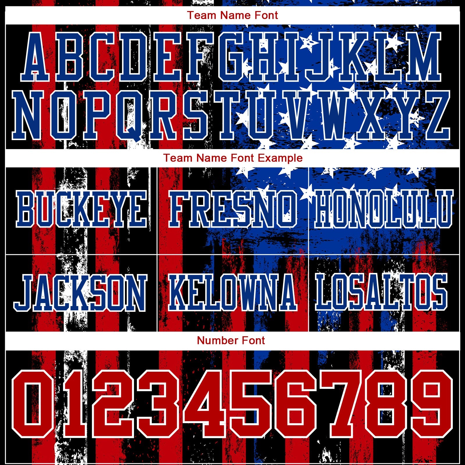 Custom Black Red Royal-White 3D Pattern American Flag Mesh Authentic Football Jersey - Sky-Custom