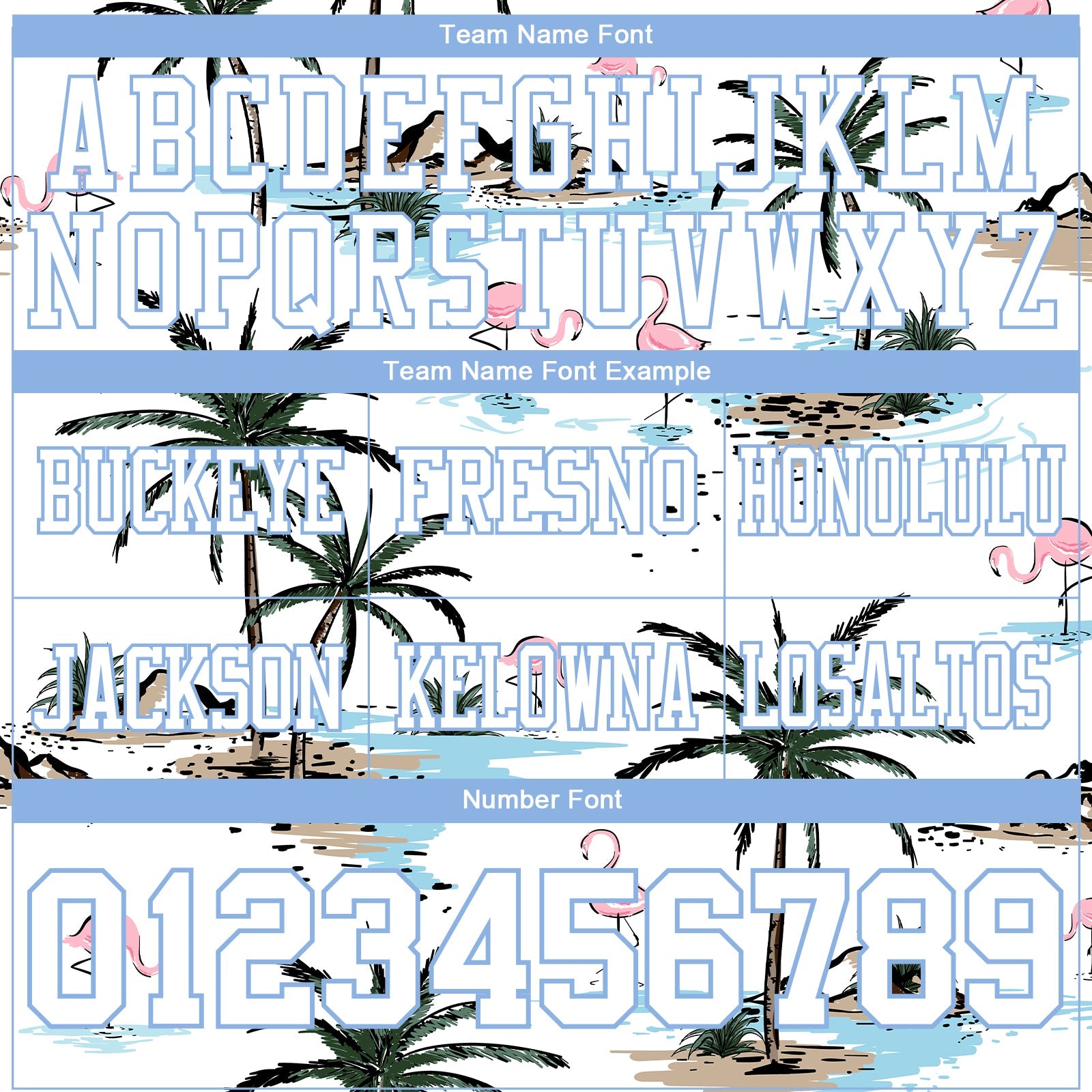 Custom White Light Blue 3D Pattern Hawaii Palm Trees Mesh Authentic Football Jersey - Sky-Custom