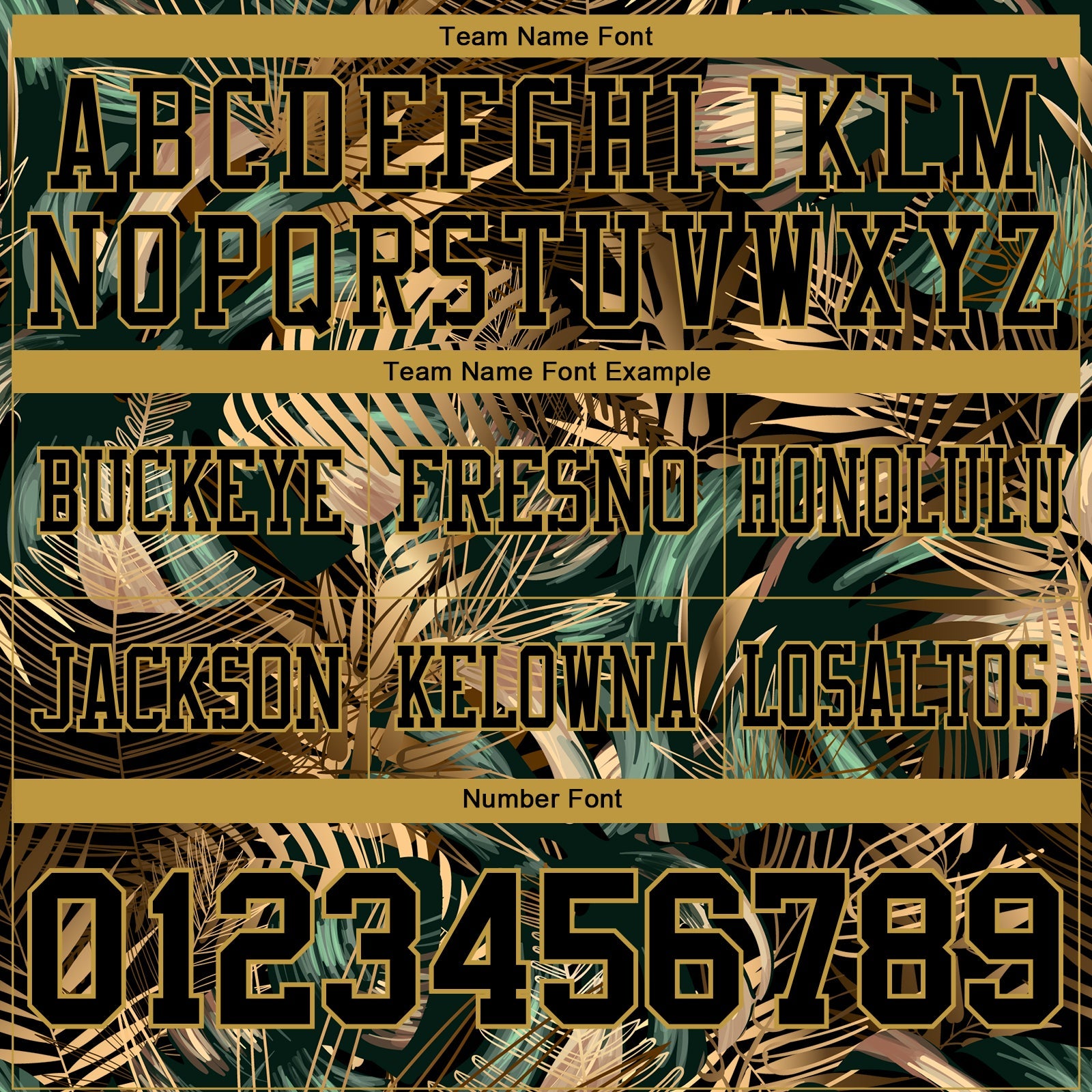 Custom Black Old Gold 3D Pattern Tropical Hawaii Jungle Leaves Mesh Authentic Football Jersey - Sky-Custom