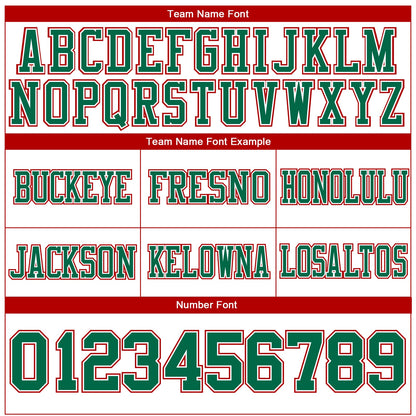 Custom White Kelly Green-Red 3D Pattern Mexico Mesh Authentic Football Jersey - Sky-Custom