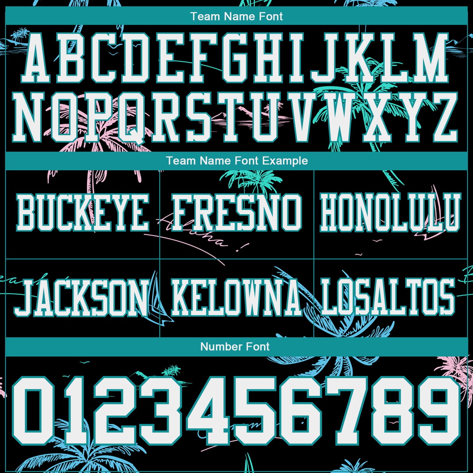 Custom Black White-Teal 3D Pattern Tropical Hawaii Palm Trees Mesh Authentic Football Jersey - Sky-Custom