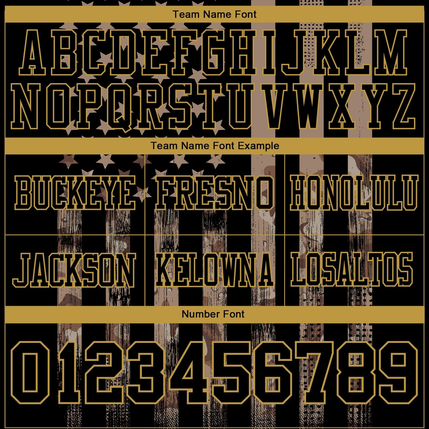 Custom Black Old Gold 3D Pattern American Flag Mesh Authentic Football Jersey - Sky-Custom