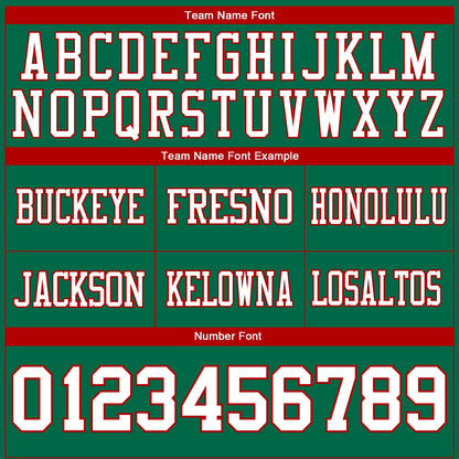 Custom Kelly Green White-Red 3D Pattern Mexico Mesh Authentic Football Jersey - Sky-Custom