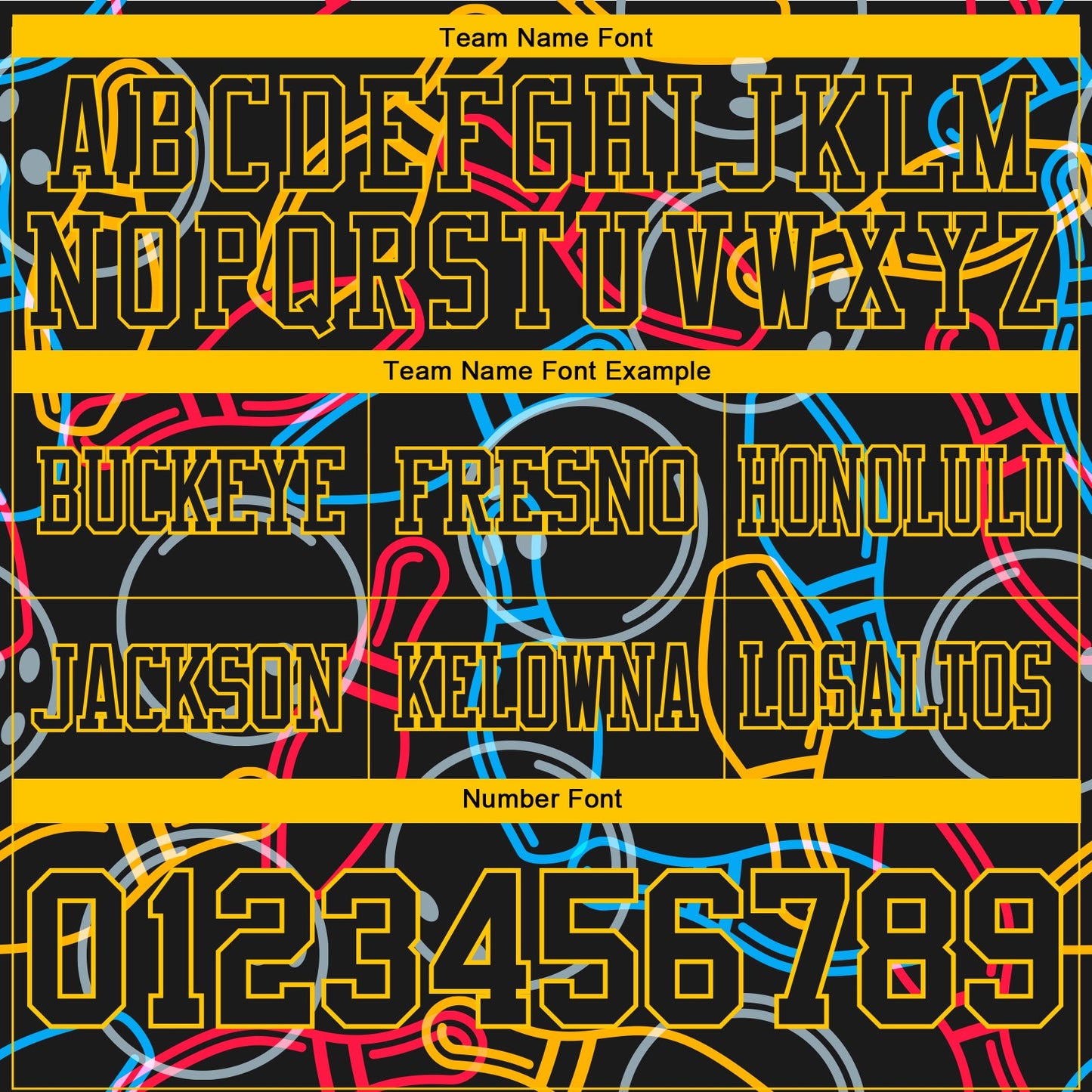 Custom Black Yellow 3D Pattern Bowling Mesh Authentic Football Jersey - Sky-Custom