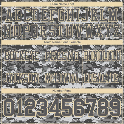 Custom Camo Steel Gray-Cream 3D Pattern Salute To Service Mesh Authentic Football Jersey - Sky-Custom