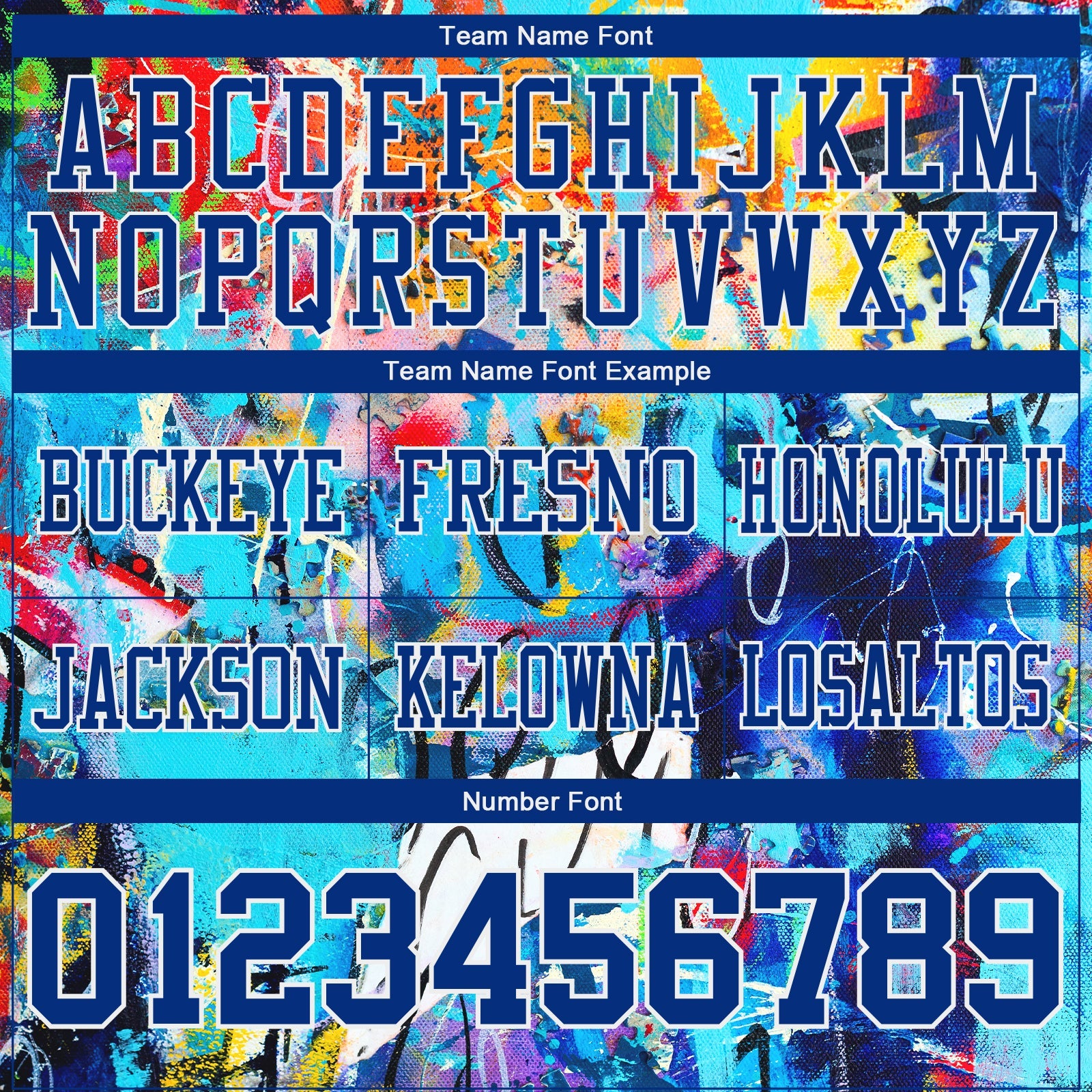 Custom Graffiti Pattern Royal-White 3D Pattern Mesh Authentic Football Jersey - Sky-Custom