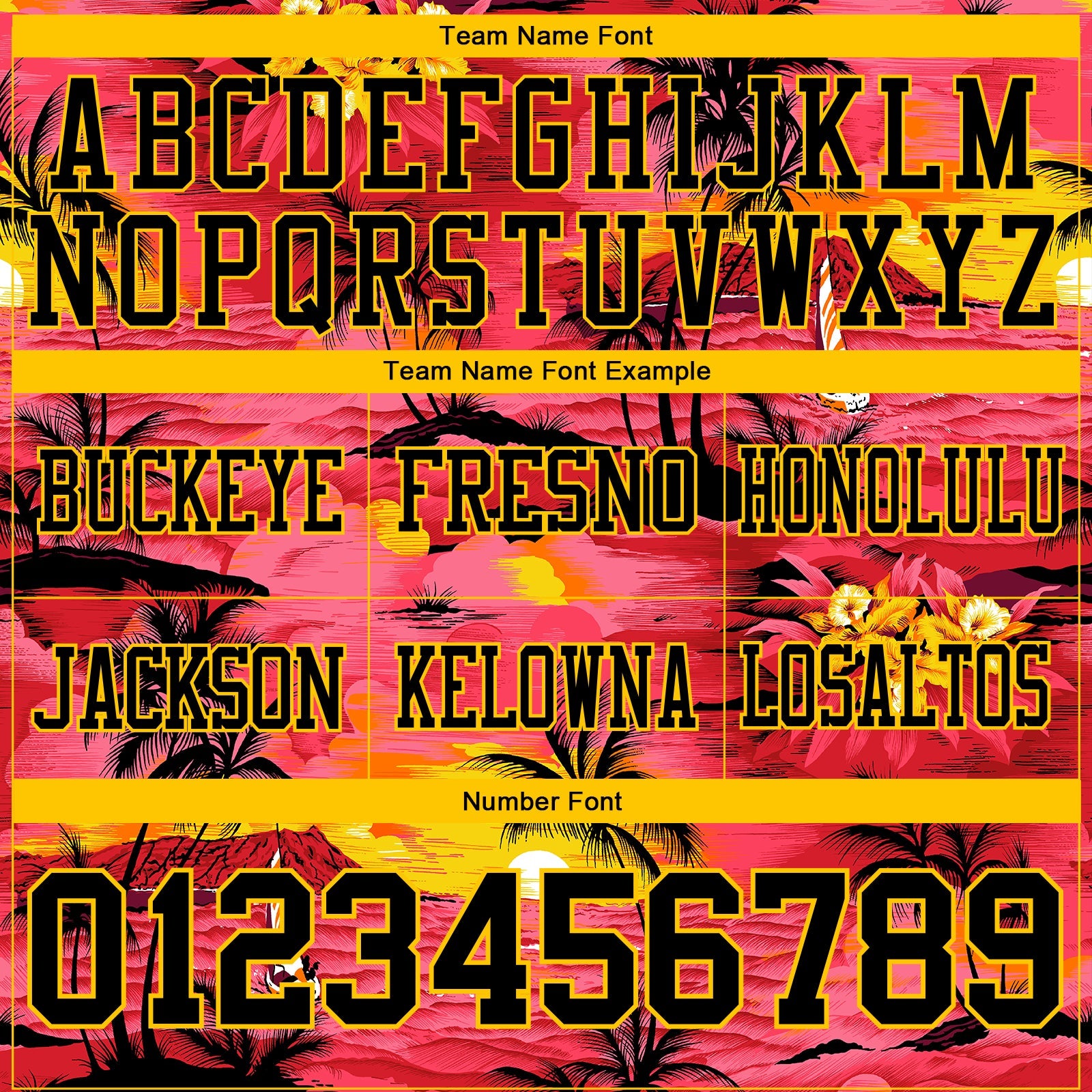 Custom Red Black-Yellow 3D Pattern Sun Beach Hawaii Palm Trees Mesh Authentic Football Jersey - Sky-Custom