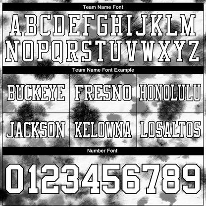 Custom Tie Dye White-Black 3D Pattern Mesh Authentic Football Jersey - Sky-Custom