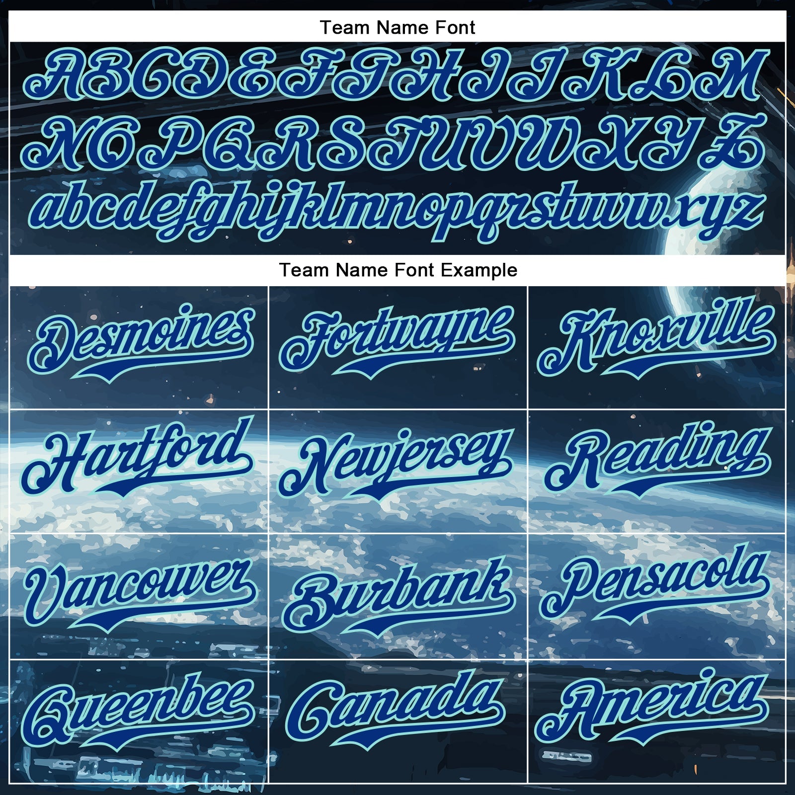 Custom Black Royal-Ice Blue 3D Pattern Design Outer Space Starships Authentic Baseball Jersey - Sky-Custom