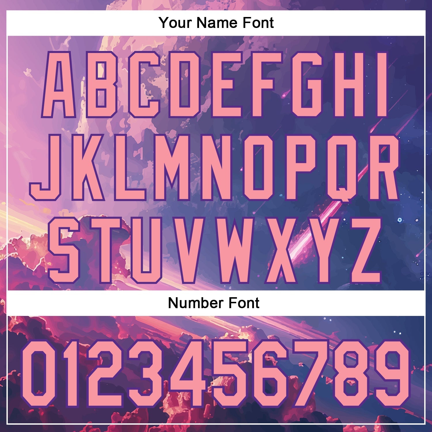 Custom Purple Medium Pink 3D Pattern Design Outer Space Authentic Baseball Jersey - Sky-Custom