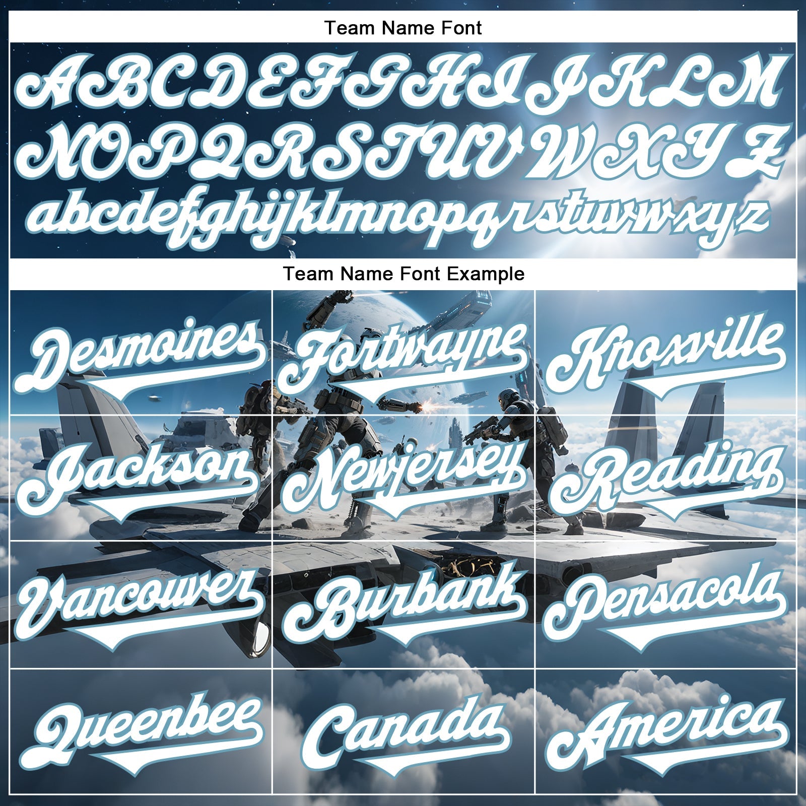 Custom Blue White-Shadow Blue 3D Pattern Design Outer Space Light Swords Authentic Baseball Jersey - Sky-Custom