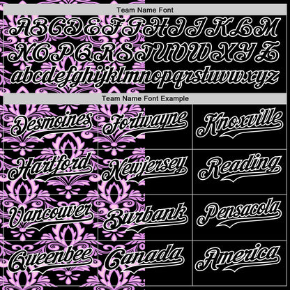 Custom Black Purple-White 3D Polynesian Style Islander Authentic Baseball Jersey - Sky-Custom