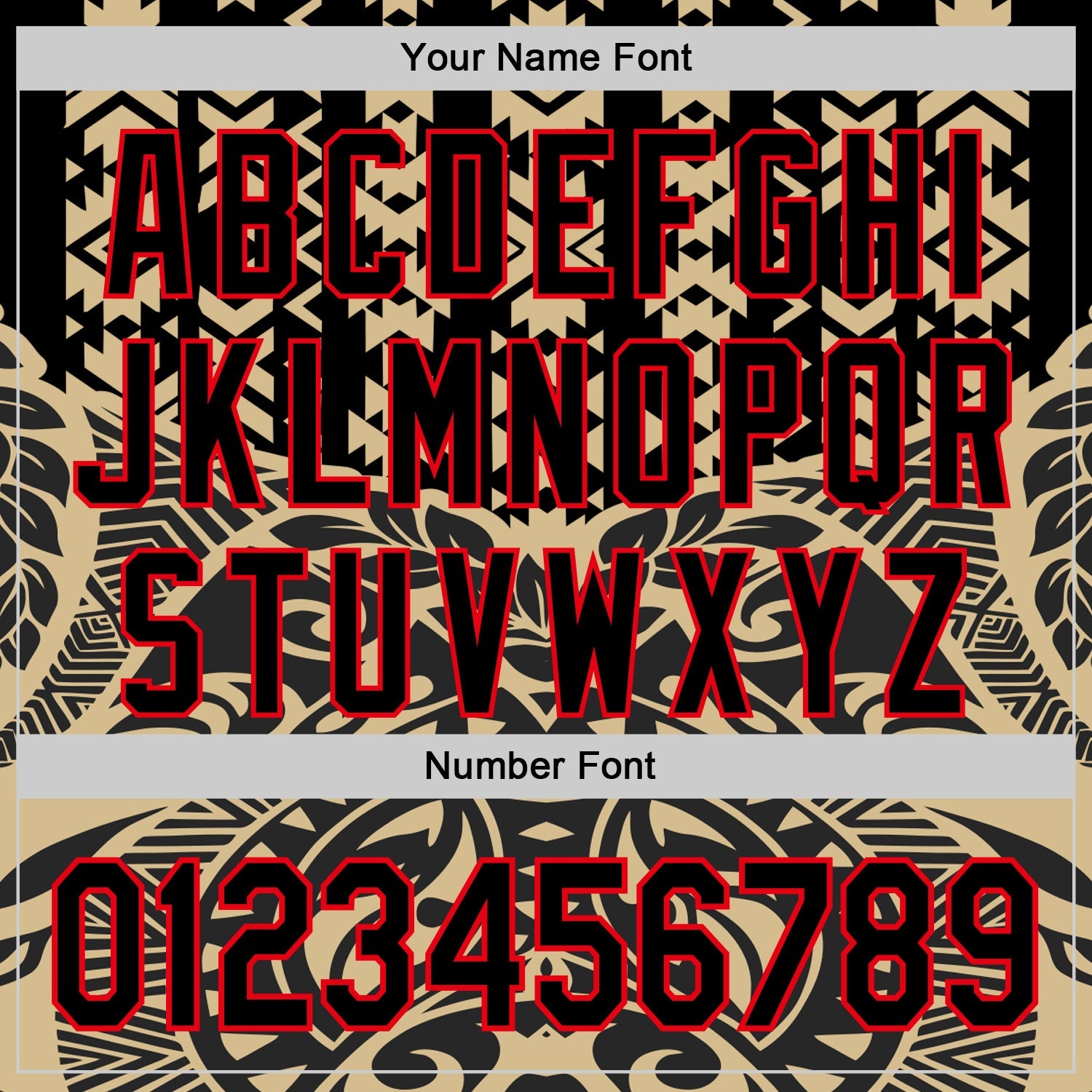 Custom Black Vegas Gold-Fire Red 3D Polynesian Style Islander Authentic Baseball Jersey - Sky-Custom