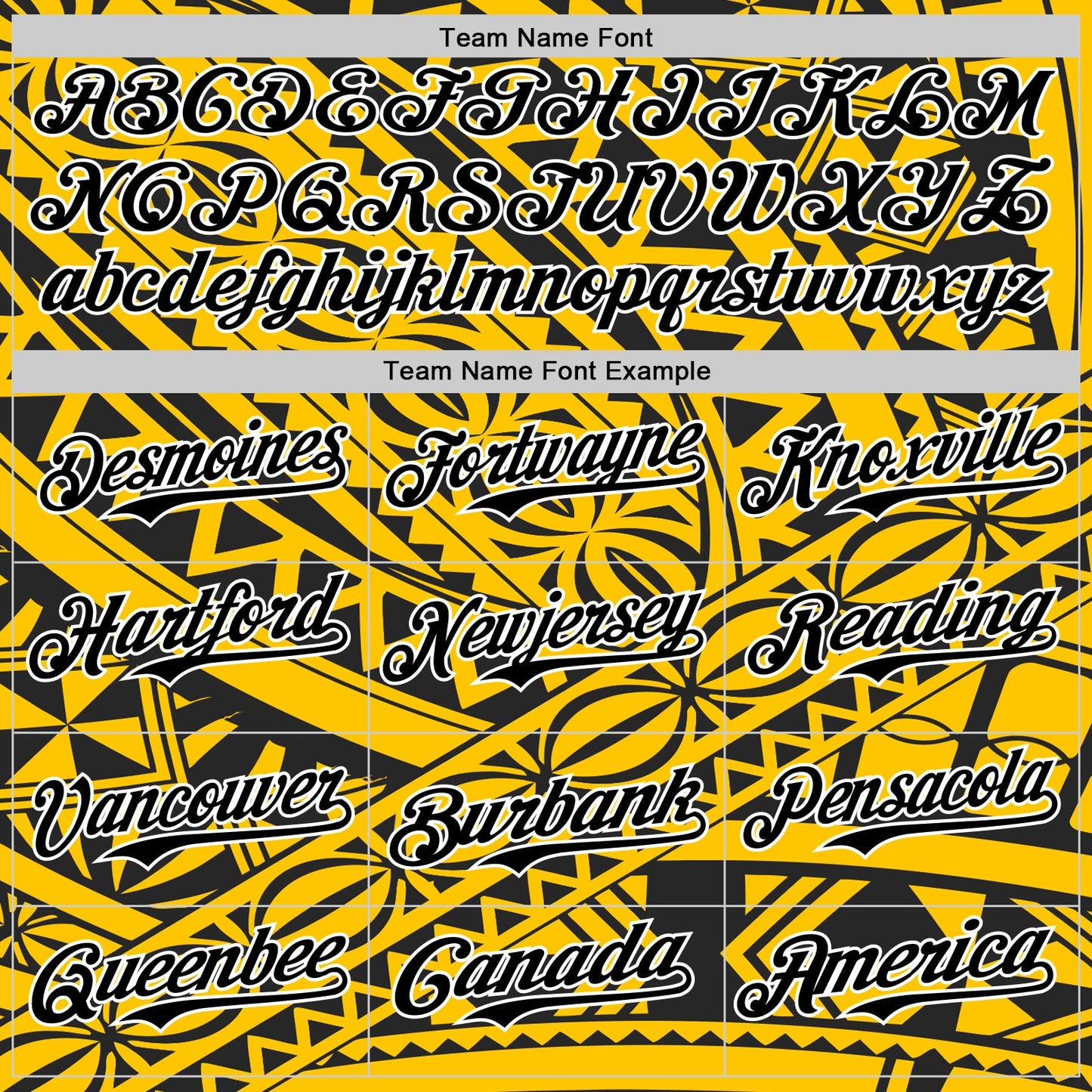 Custom Yellow Black-White 3D Polynesian Style Islander Authentic Baseball Jersey - Sky-Custom
