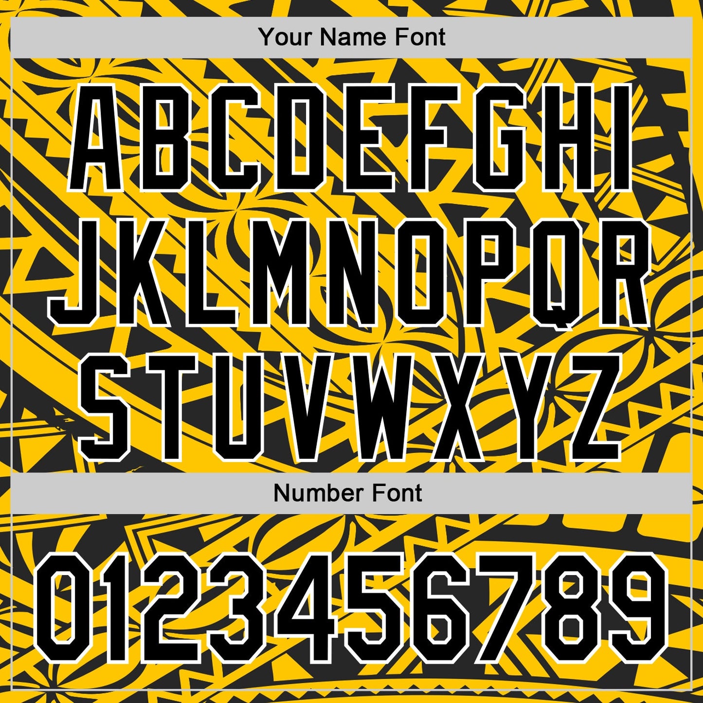 Custom Yellow Black-White 3D Polynesian Style Islander Authentic Baseball Jersey - Sky-Custom