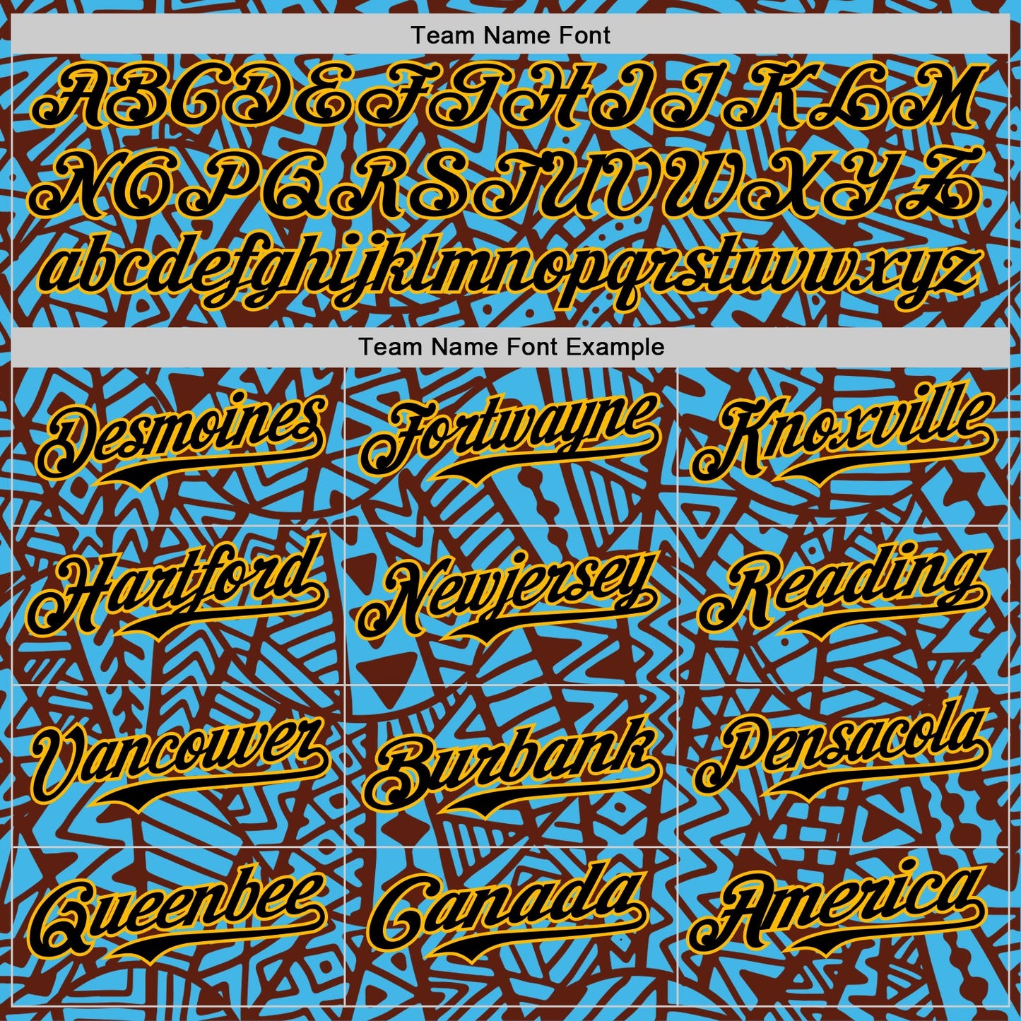 Custom Sky Blue Black Brown-Gold 3D Polynesian Style Islander Authentic Baseball Jersey - Sky-Custom