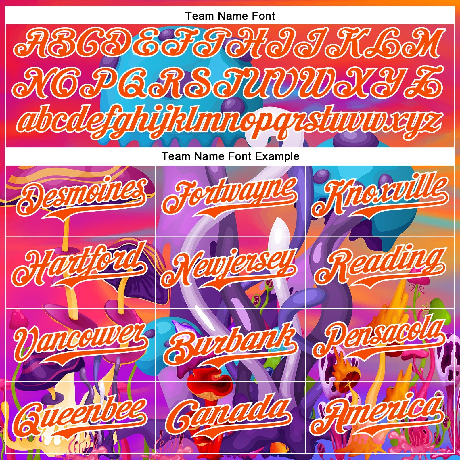 Custom Red Orange Purple-White 3D Pattern Design Trippy Psychedelic Magic Mushrooms Authentic Baseball Jersey - Sky-Custom