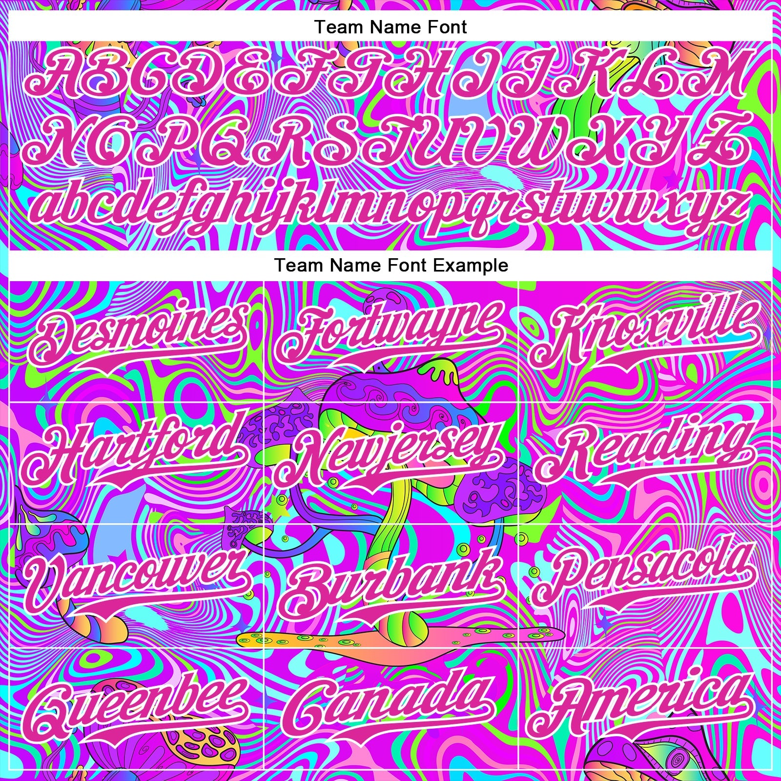 Custom Purple Deep Pink-White 3D Pattern Design Trippy Psychedelic Magic Mushrooms Authentic Baseball Jersey - Sky-Custom