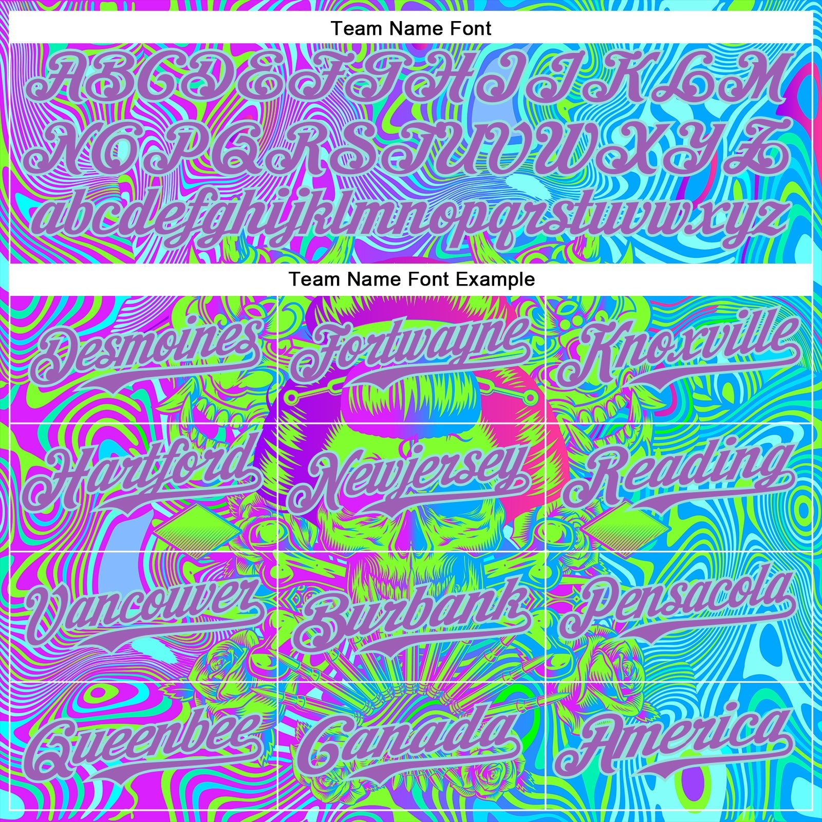 Custom Blue Medium Purple-Ice Blue 3D Pattern Design Trippy Magic Mushrooms Skull Authentic Baseball Jersey - Sky-Custom