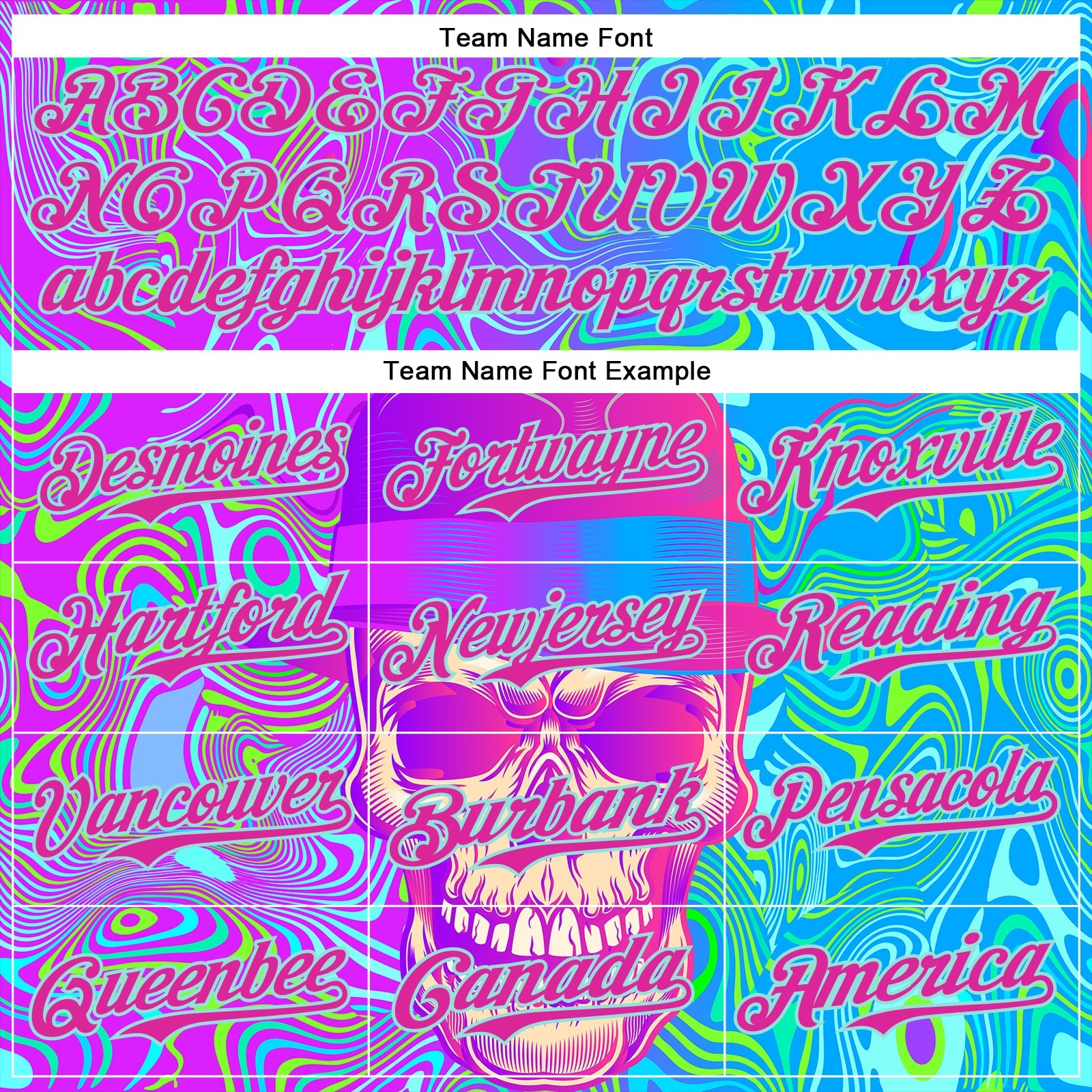 Custom Blue Deep Pink-Ice Blue 3D Pattern Design Trippy Magic Mushrooms Skull Authentic Baseball Jersey - Sky-Custom