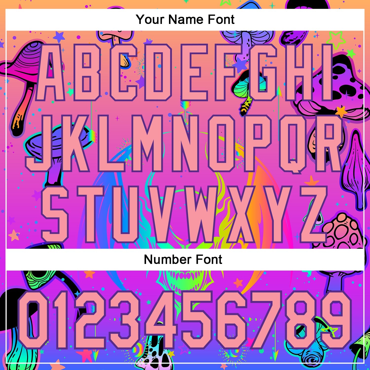 Custom Pink Medium Pink-Purple 3D Pattern Design Trippy Magic Mushrooms Dragon Authentic Baseball Jersey - Sky-Custom