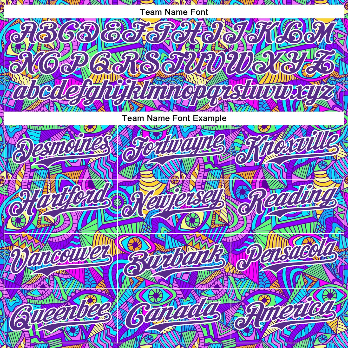 Custom Purple White 3D Pattern Design Trippy Psychedelic Eyes Authentic Baseball Jersey - Sky-Custom