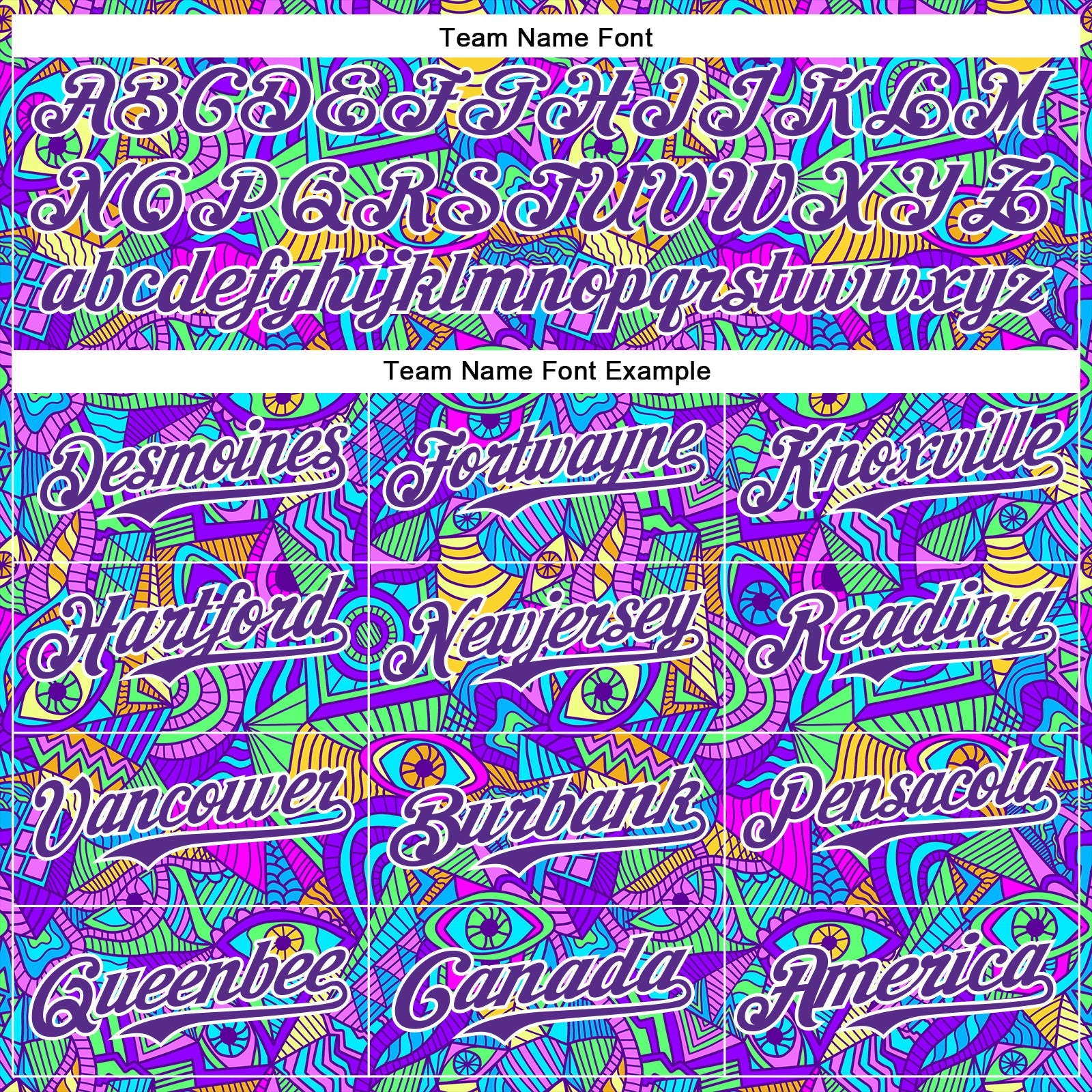 Custom Purple White 3D Pattern Design Trippy Psychedelic Eyes Authentic Baseball Jersey - Sky-Custom