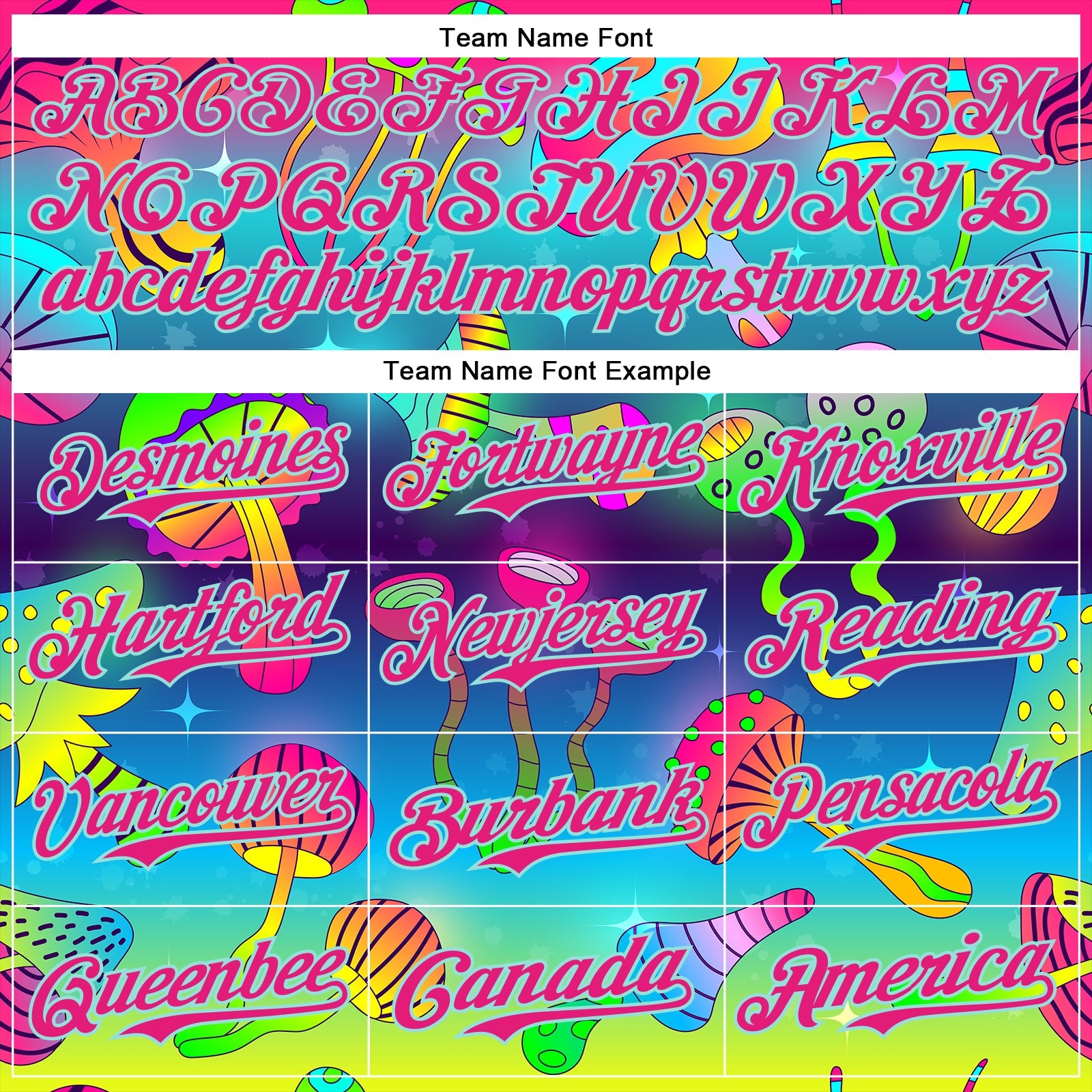 Custom Blue Hot Pink-Ice Blue 3D Pattern Design Trippy Psychedelic Magic Mushrooms Authentic Baseball Jersey - Sky-Custom