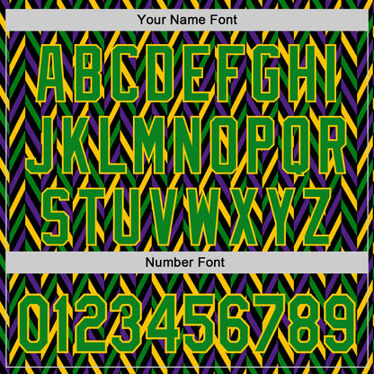 Custom Black Grass Green-Yellow 3D Pattern Design Mardi Gras Shrove Tuesday Authentic Baseball Jersey - Sky-Custom